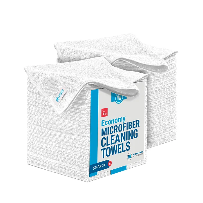 16” x 16” Economy All Purpose Microfiber Towels - Pack of 50