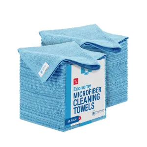 16” x 16” Economy All Purpose Microfiber Towels - Pack of 50