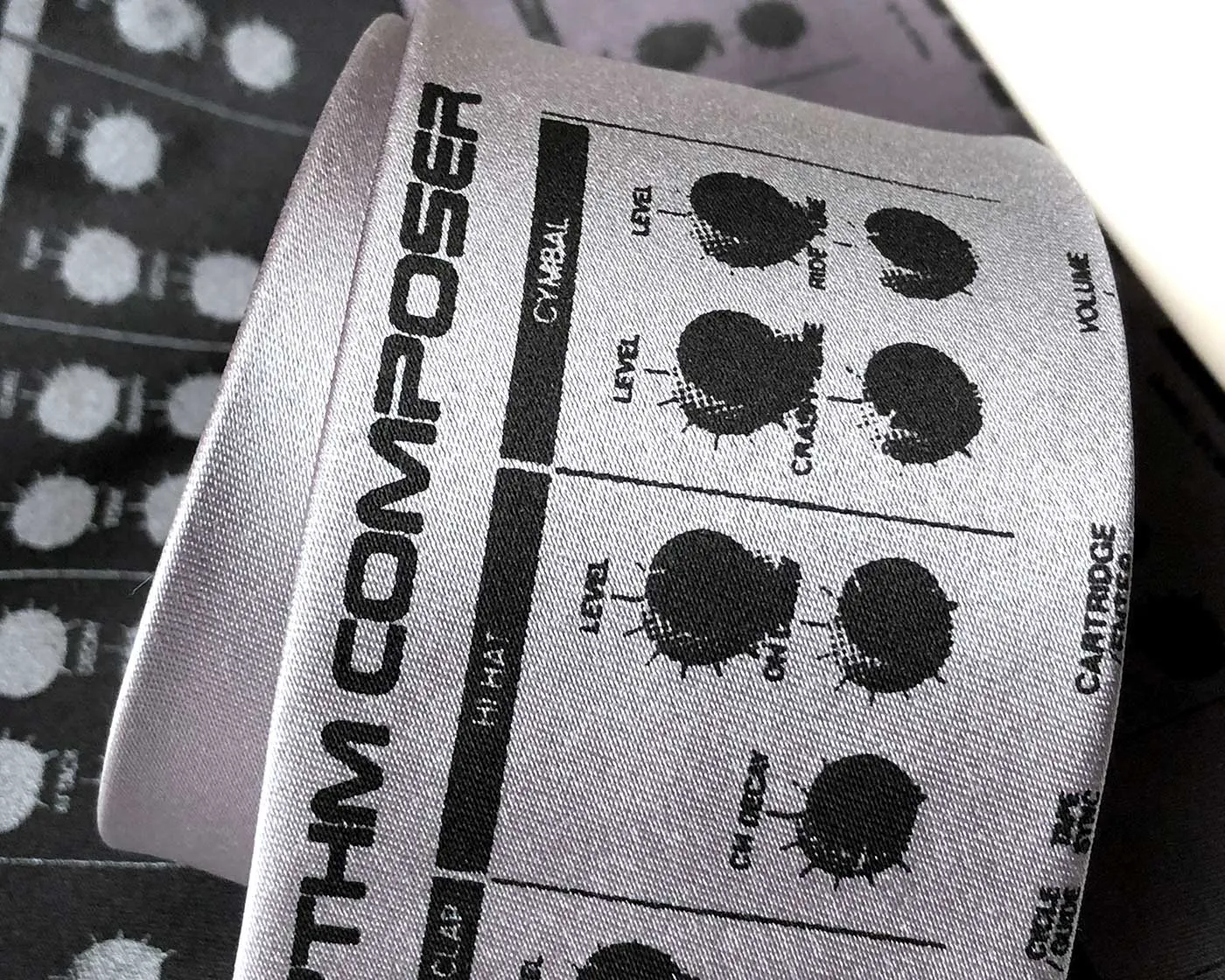 909 Drum Sequencer Necktie, Detroit DR-909 Tie