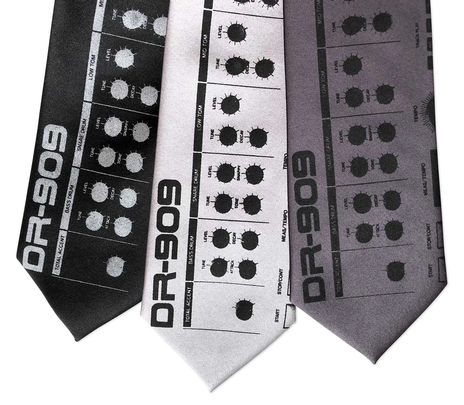 909 Drum Sequencer Necktie, Detroit DR-909 Tie