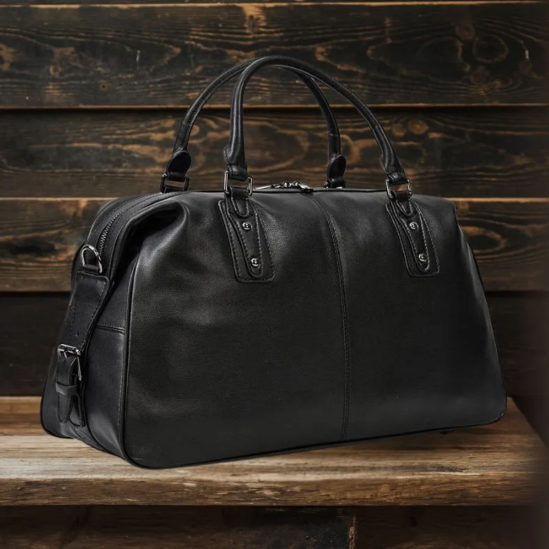AALBORG | Black Leather Holdall