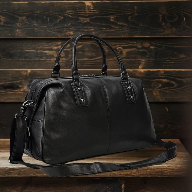 AALBORG | Black Leather Holdall
