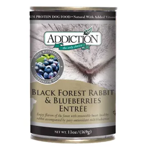 Addiction Black Forest Rabbit & Blueberries Entree Canned Dog Food 368g