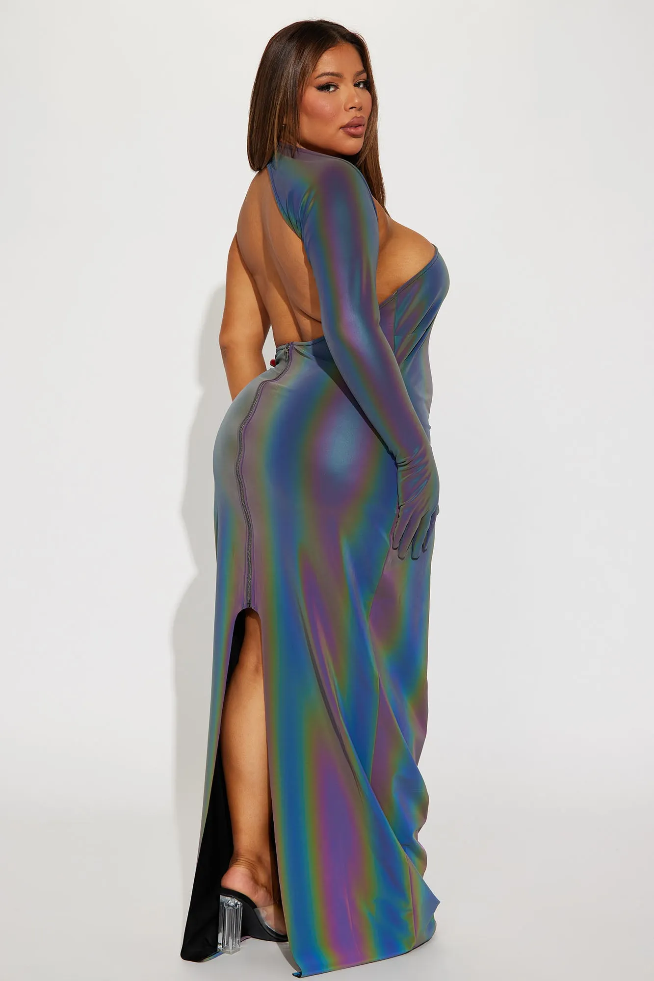 Body Glove Reflective Maxi Dress - Charcoal