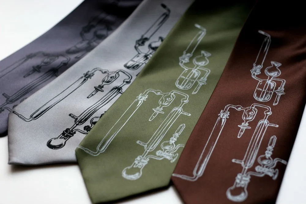 Chemistry Lab Glass Necktie, Experiment Tie