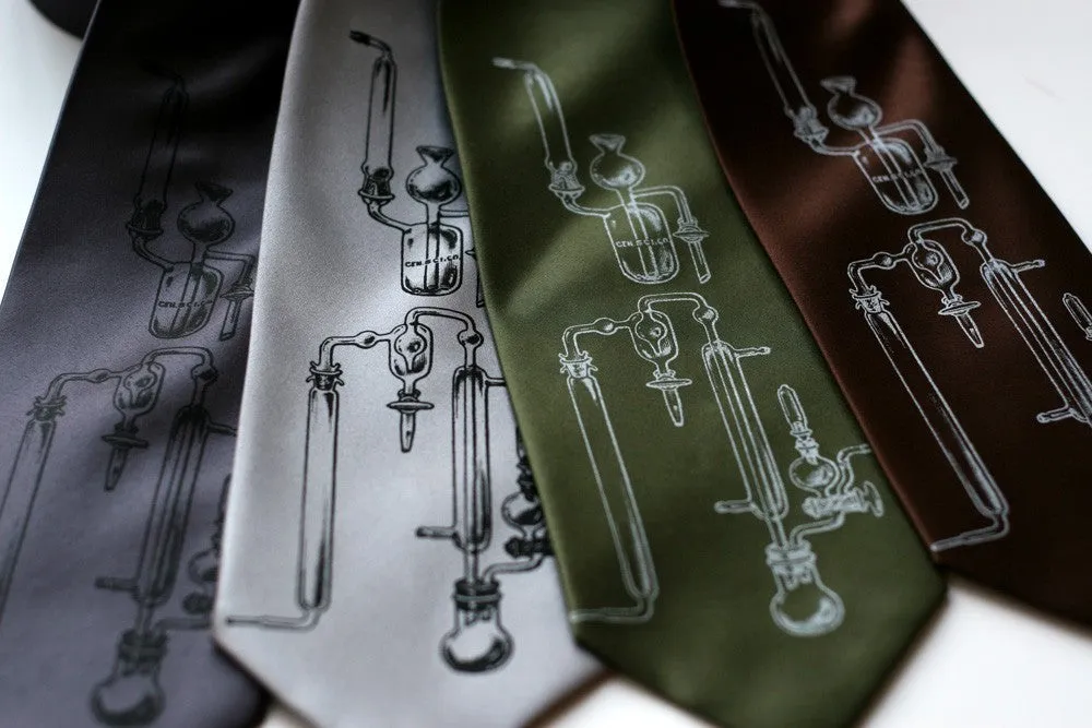 Chemistry Lab Glass Necktie, Experiment Tie
