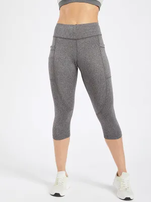 Creeluxe Fierce Grey Pocket Capri Leggings