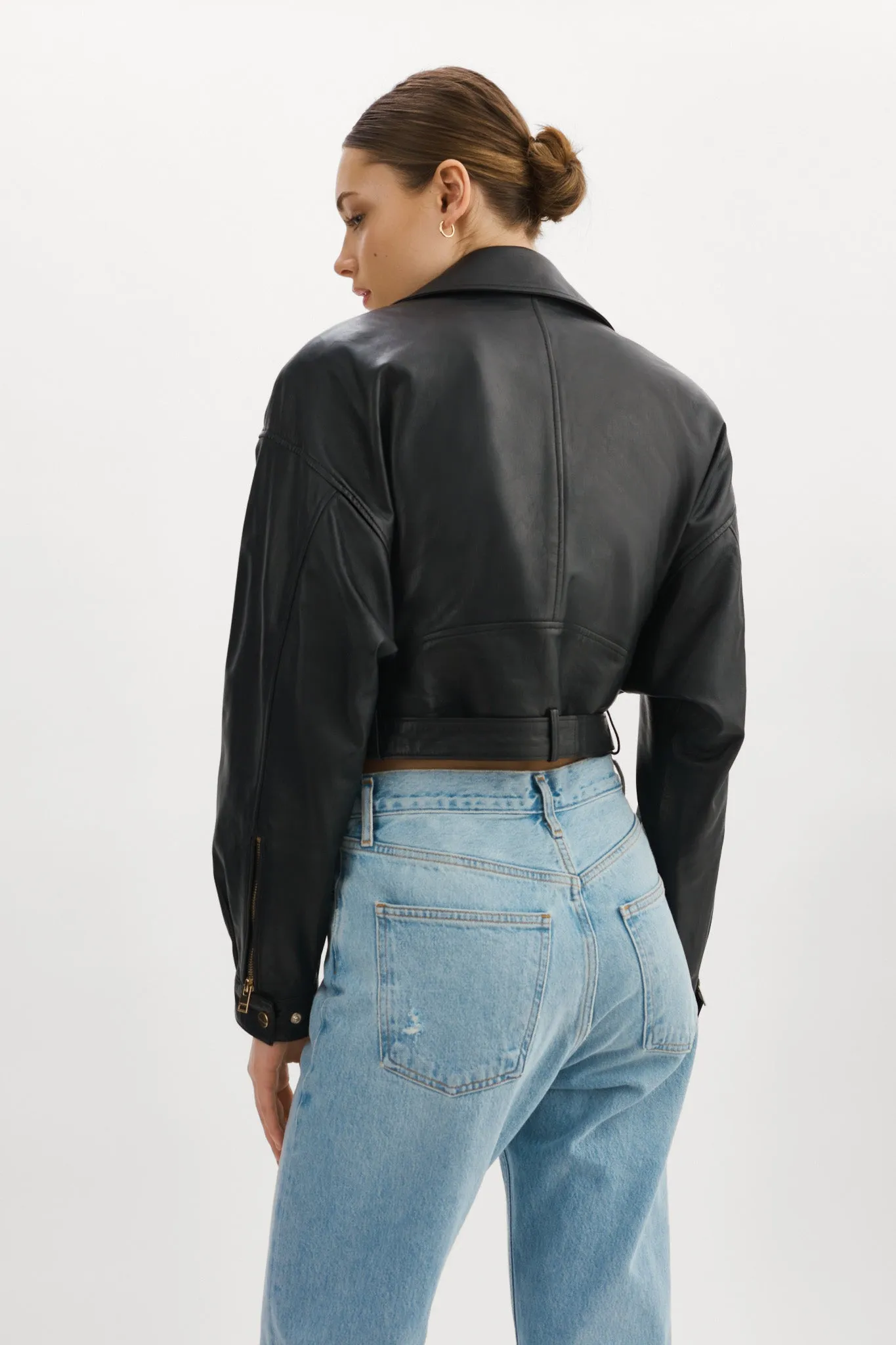 DYLAN GOLD | 80's Leather Biker Jacket