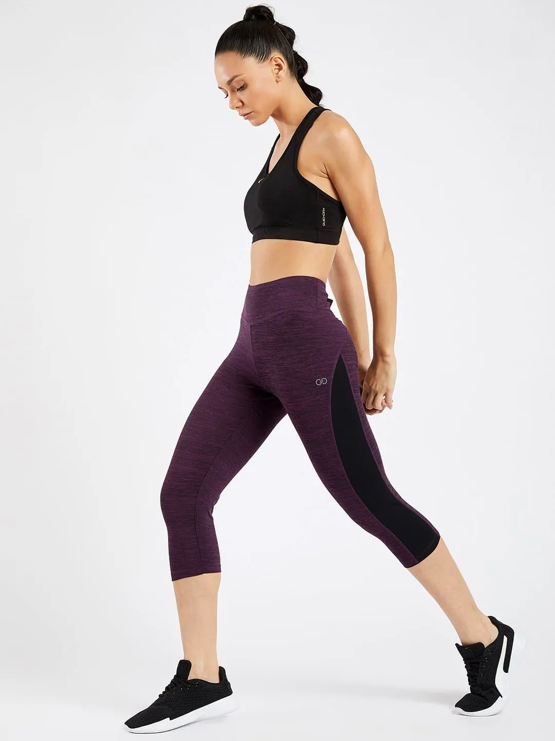 Essential Plum Spacedye Hardcore Capri Leggings