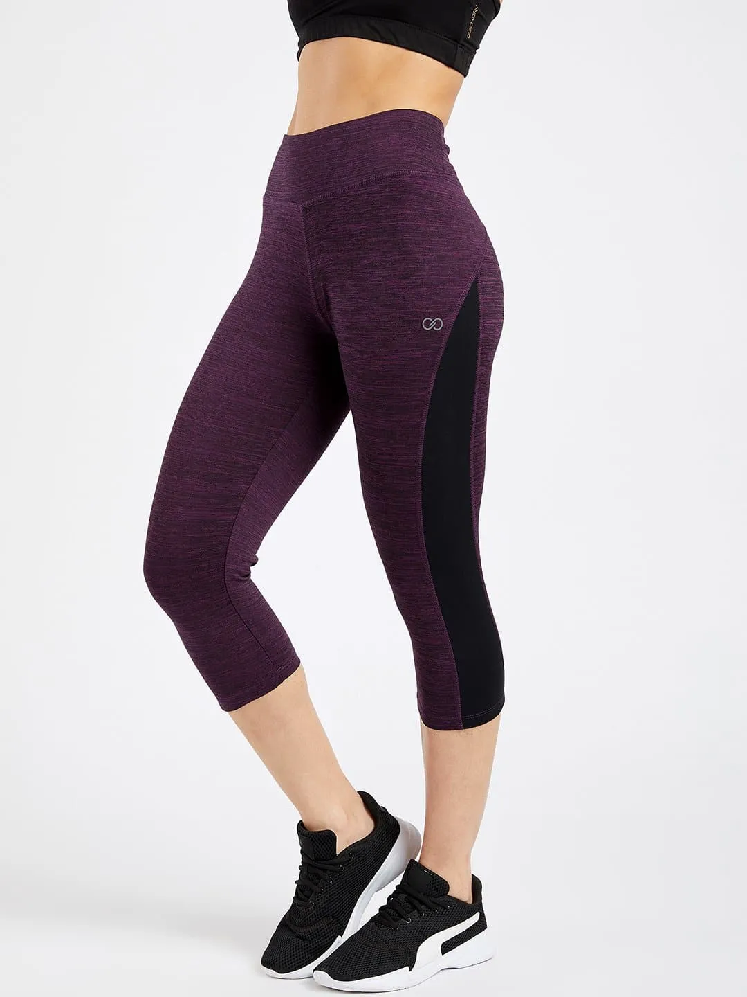 Essential Plum Spacedye Hardcore Capri Leggings