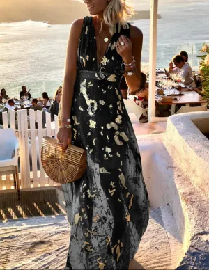 Fashion V-Neck Gilding Dress