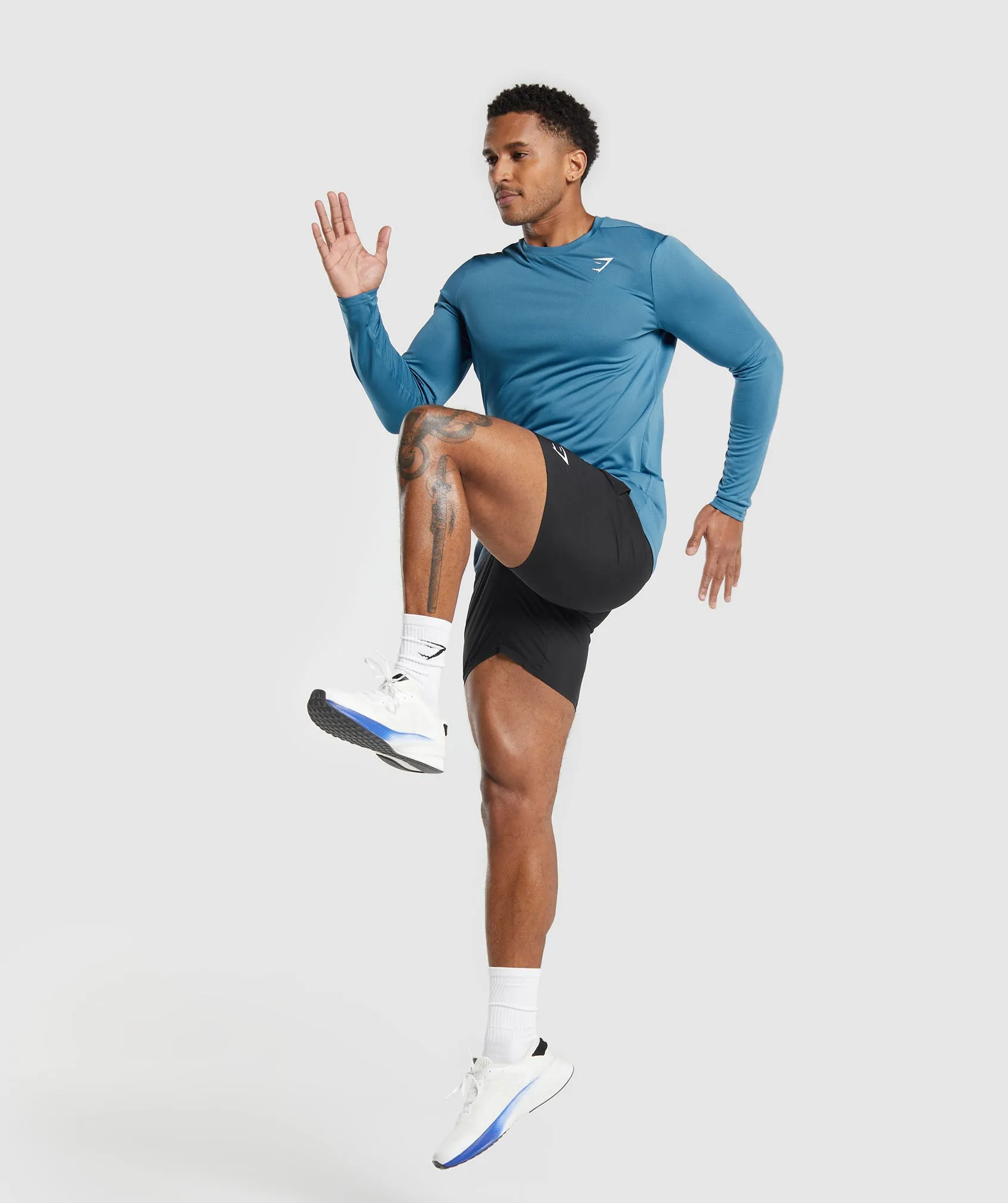 Gymshark Arrival Long Sleeve T-Shirt - Utility Blue