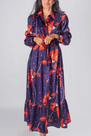 LEXI DRESS (NAVY/RED)