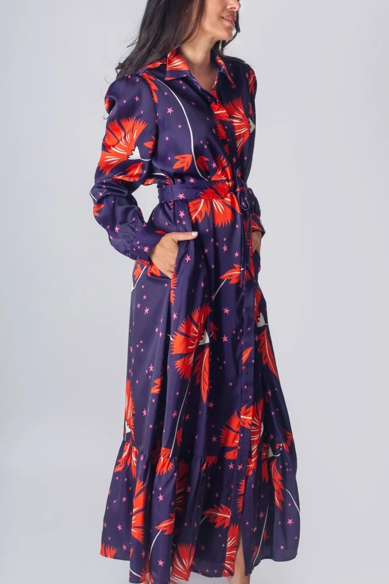 LEXI DRESS (NAVY/RED)