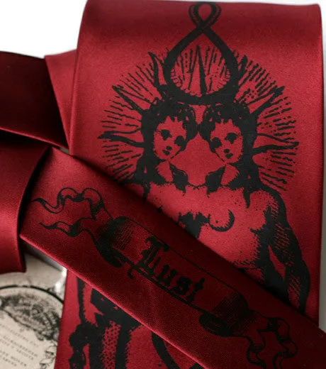 Lust Necktie. 7 Deadly Sins tie.