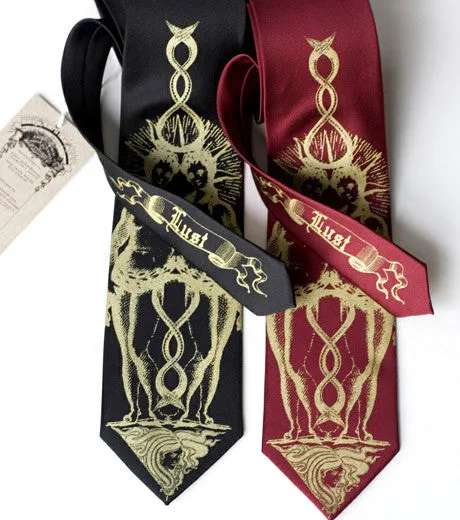 Lust Necktie. 7 Deadly Sins tie.