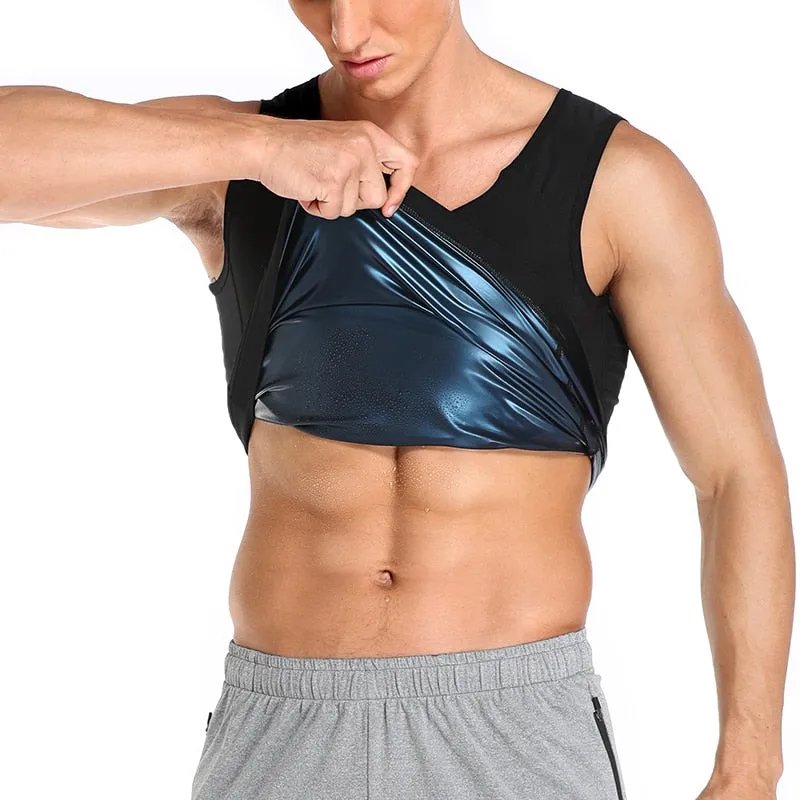 Men Sweat Sauna Body Shaper Vest Waist Trainer Slimming Tank