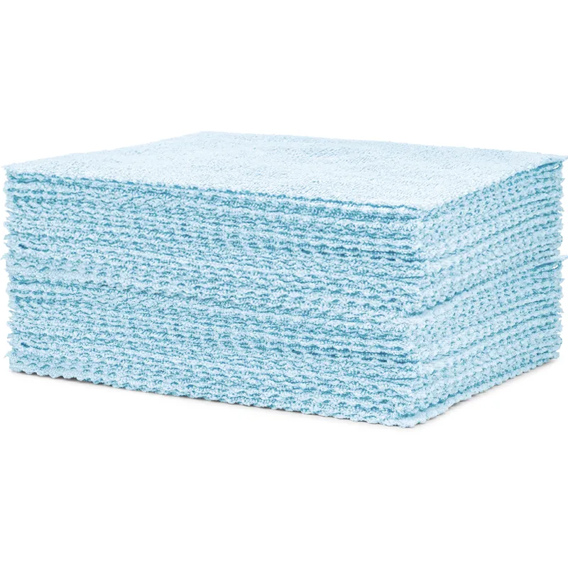 MWipes Reusable Microfiber Wipes - Box of 50 - 10"x12" - Blue - Case of 8