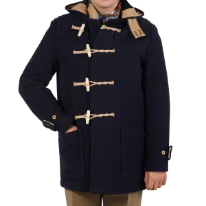 Navy Blue Wool Union Jack Monty Duffle