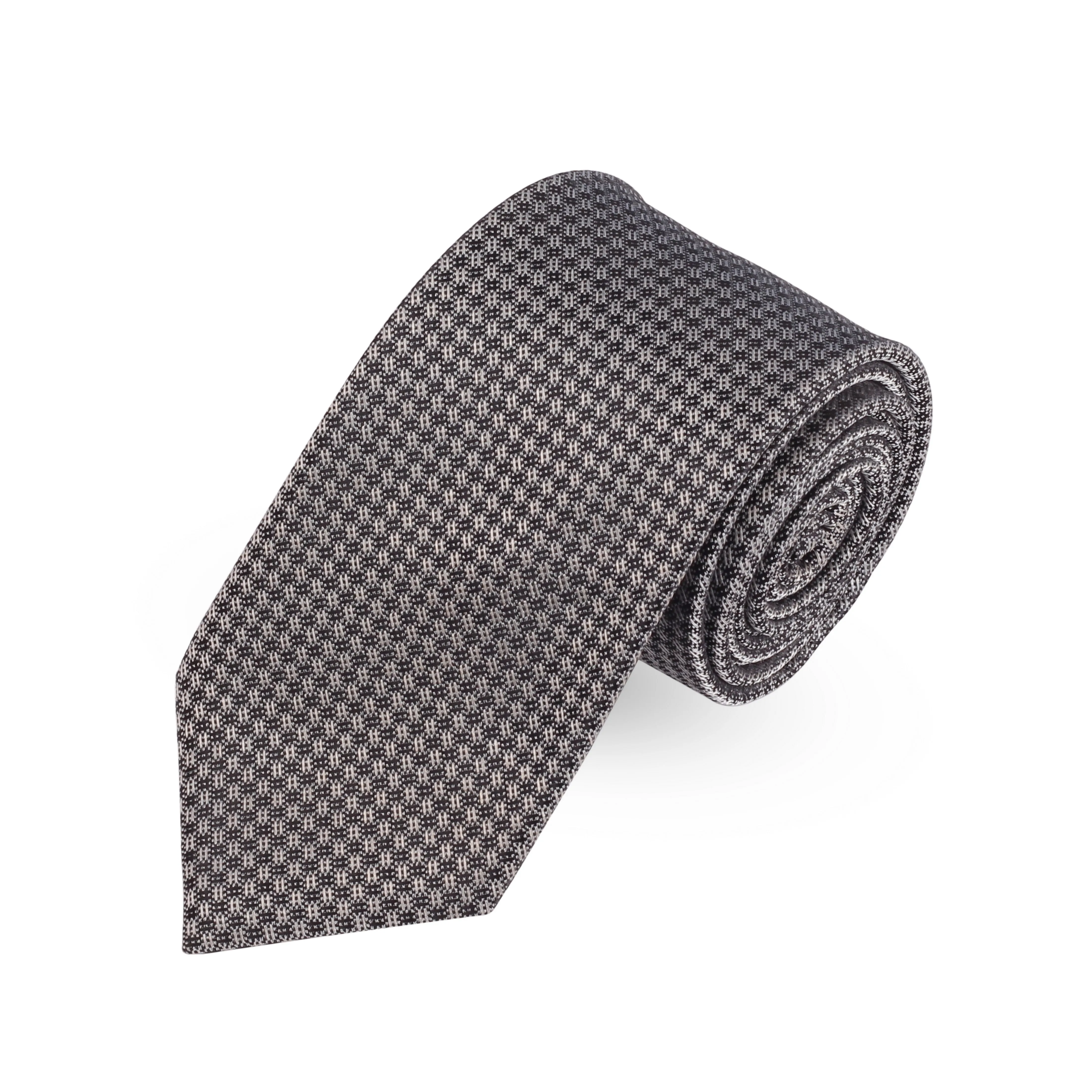 Peluche Aristocratic Black Colored Microfiber Necktie For Men