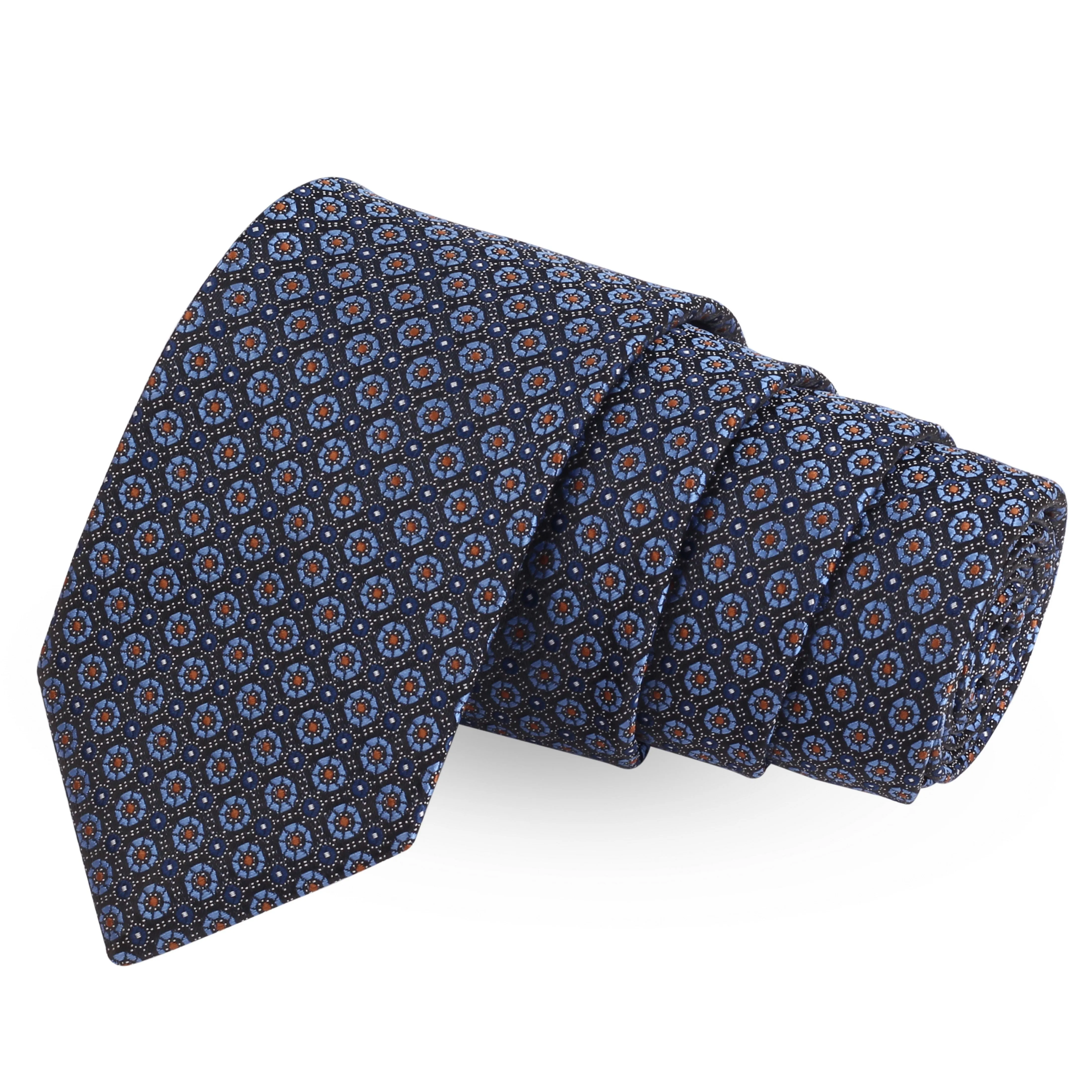 Peluche Floral Design Microfiber Necktie For Men