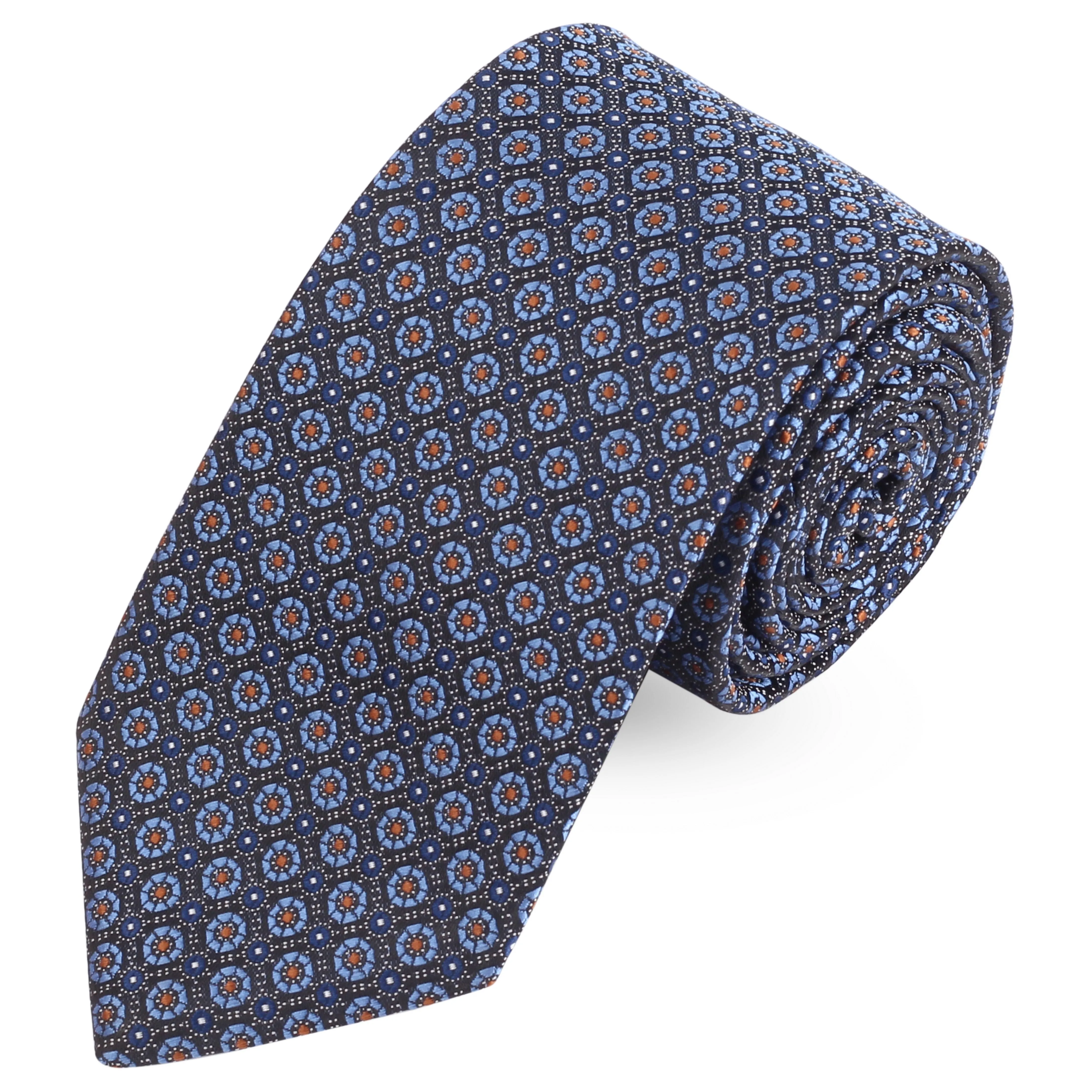 Peluche Floral Design Microfiber Necktie For Men