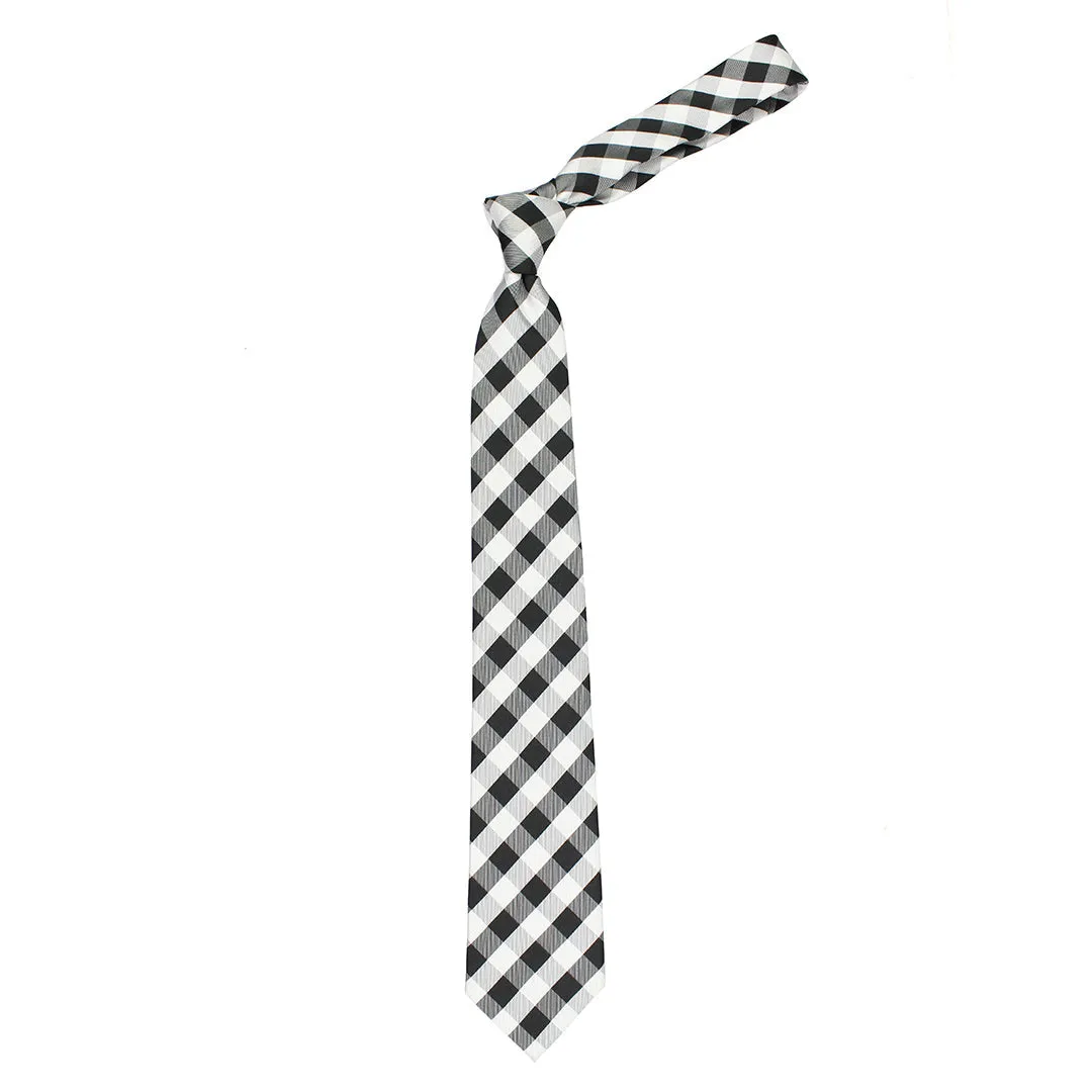 Peluche Nifty Black Neck Tie & Pocket Square Set for Men