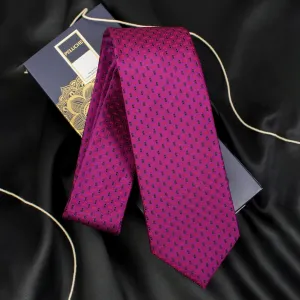 Peluche Notty Pink And Black Microfiber Necktie For Men
