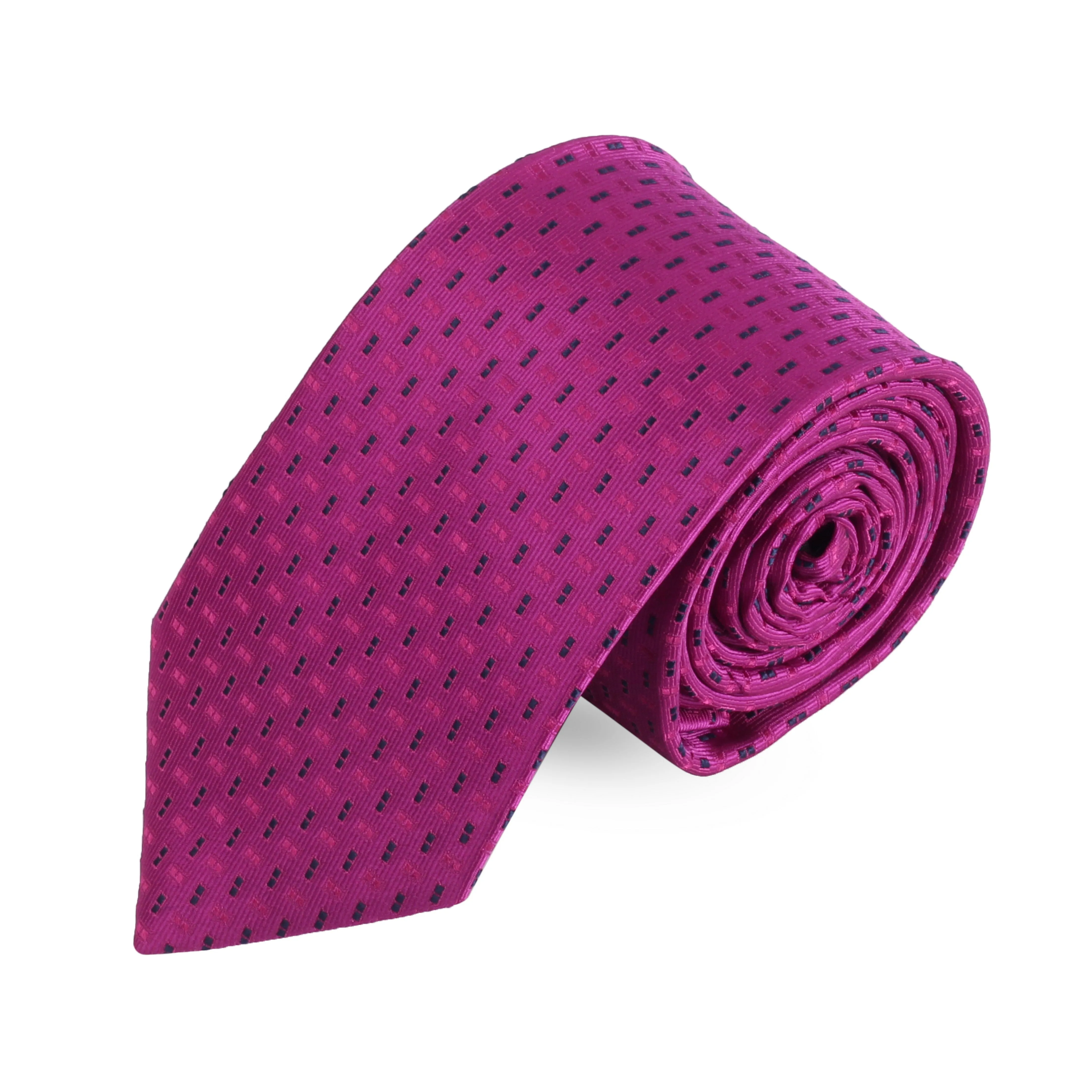 Peluche Notty Pink And Black Microfiber Necktie For Men