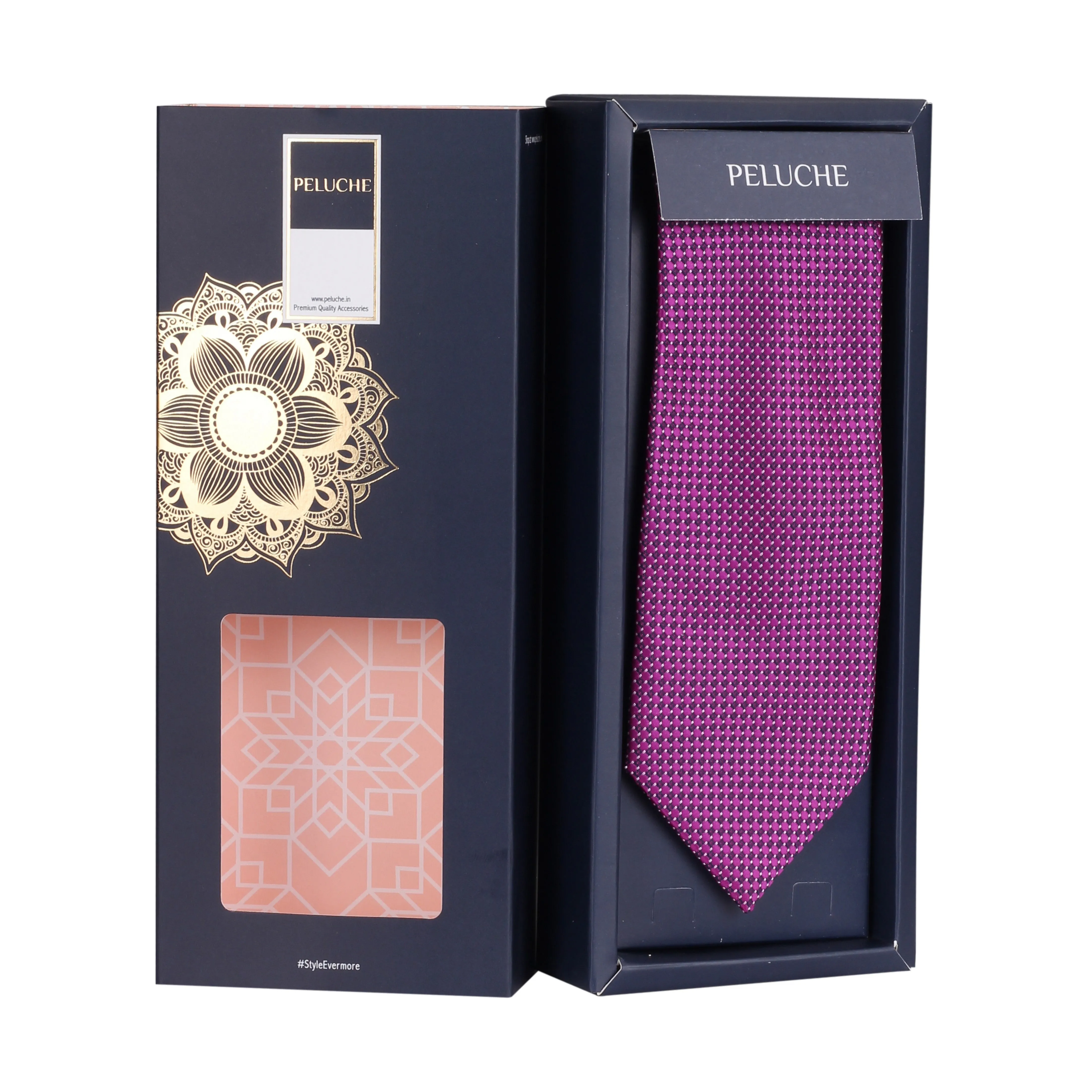 Peluche Shady Pink Microfiber Necktie For Men