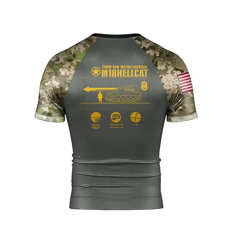 Personalized M18 Hellcat Tank Men's Short Sleeve Rash Guard