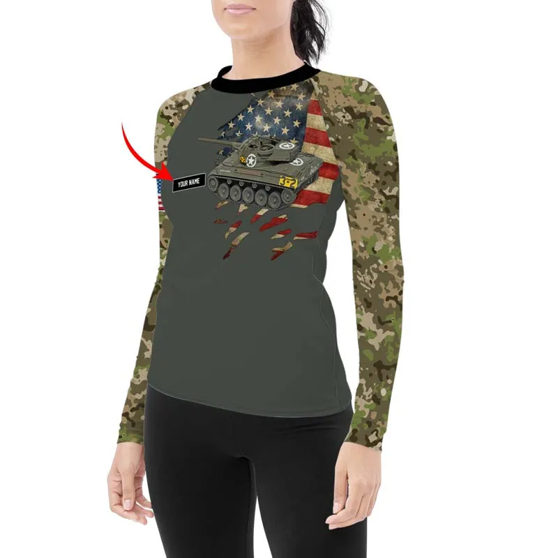 Personalized M18 Hellcat Tank Women's Long Sleeve Rash Guard