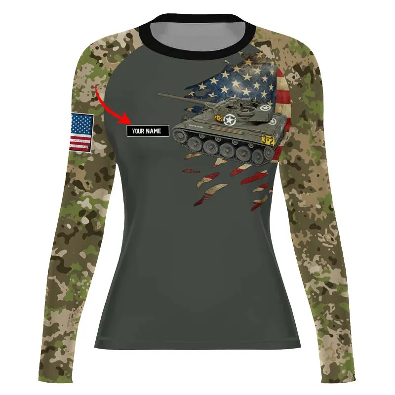 Personalized M18 Hellcat Tank Women's Long Sleeve Rash Guard