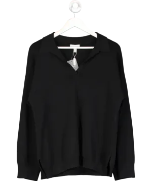 PRETTY LAVISH Black Hayden Oversized Knit Jumper UK XS