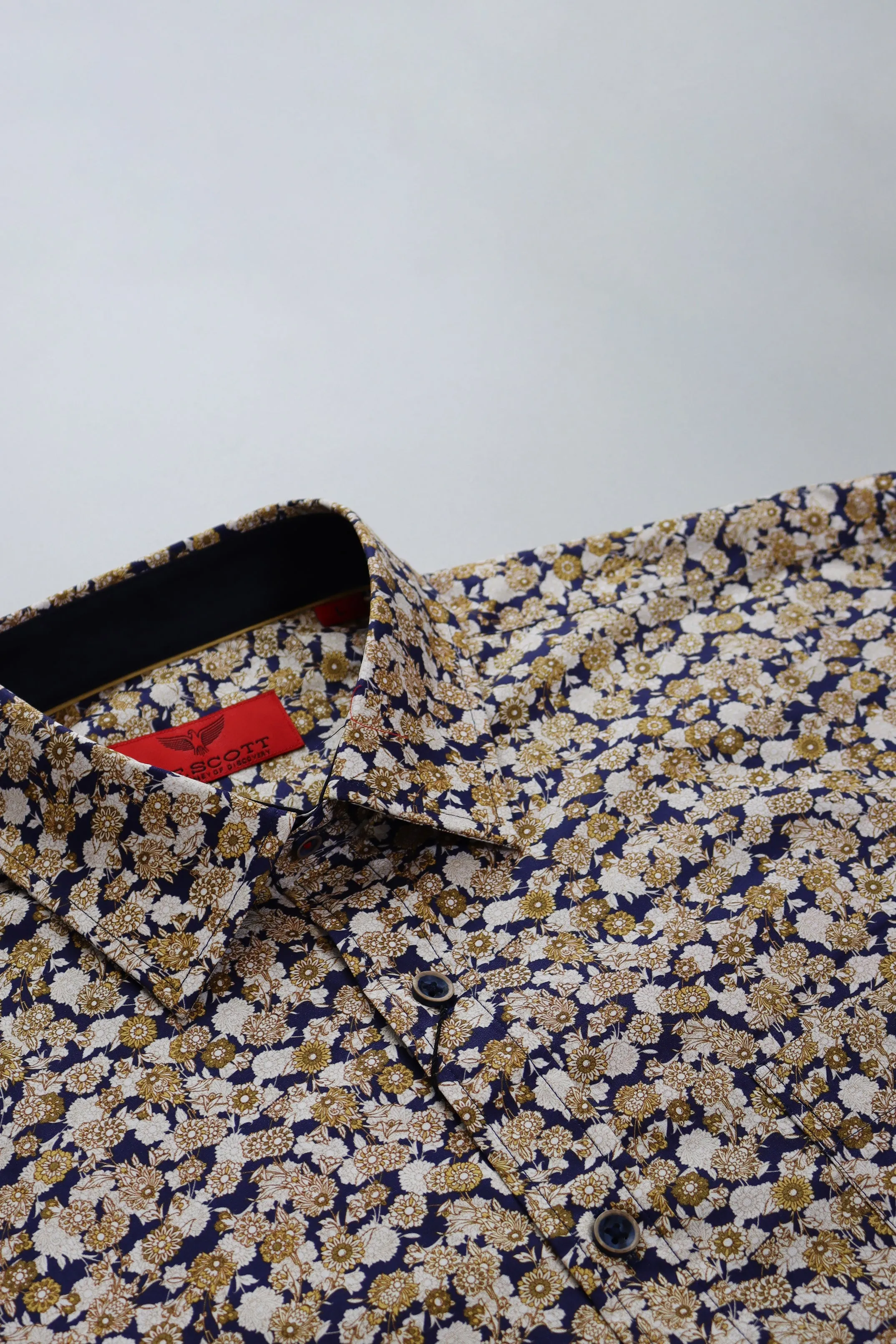 R.F. Scott Fielding Long Sleeve Shirt - Floral Bisque