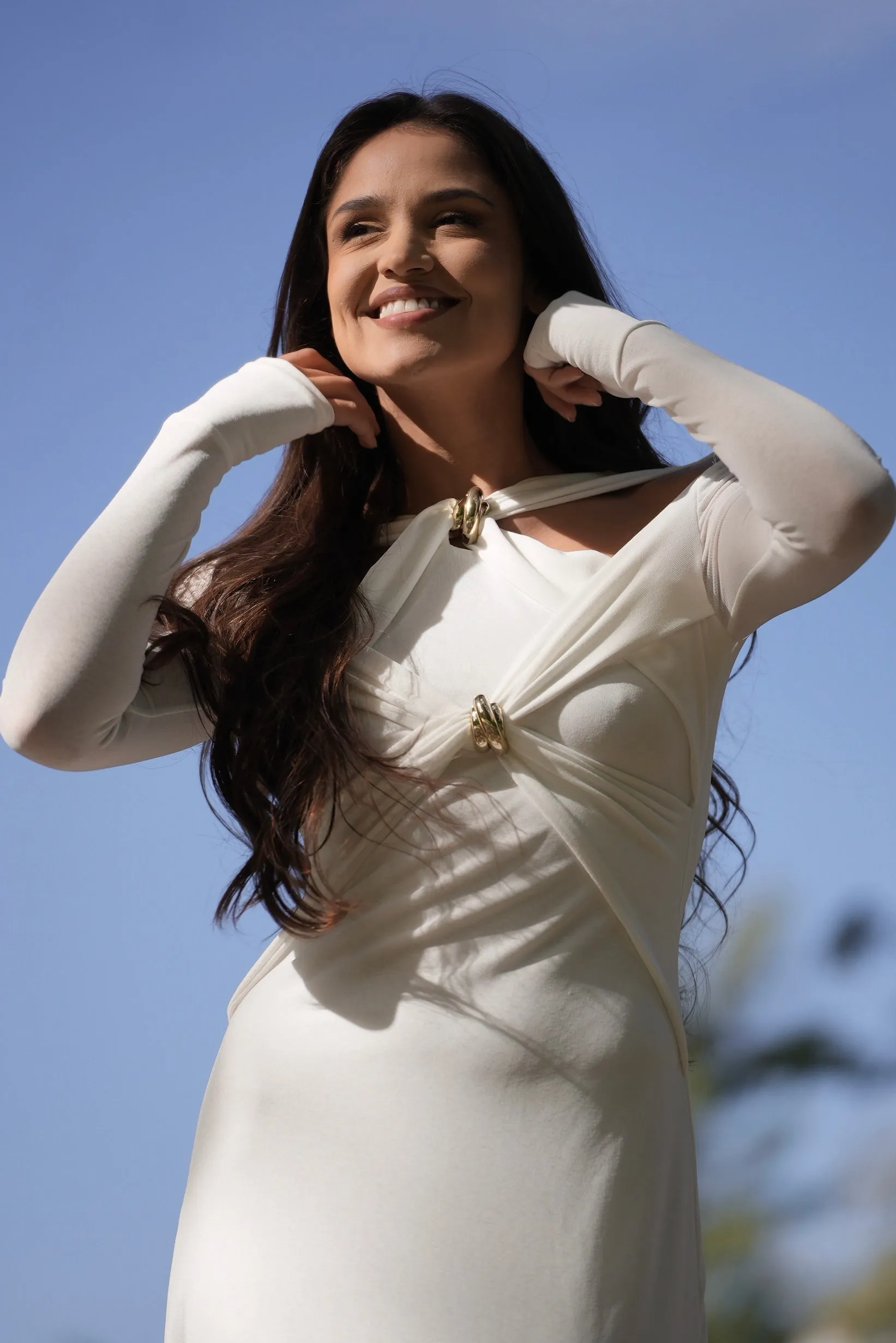 Scorpio white dress