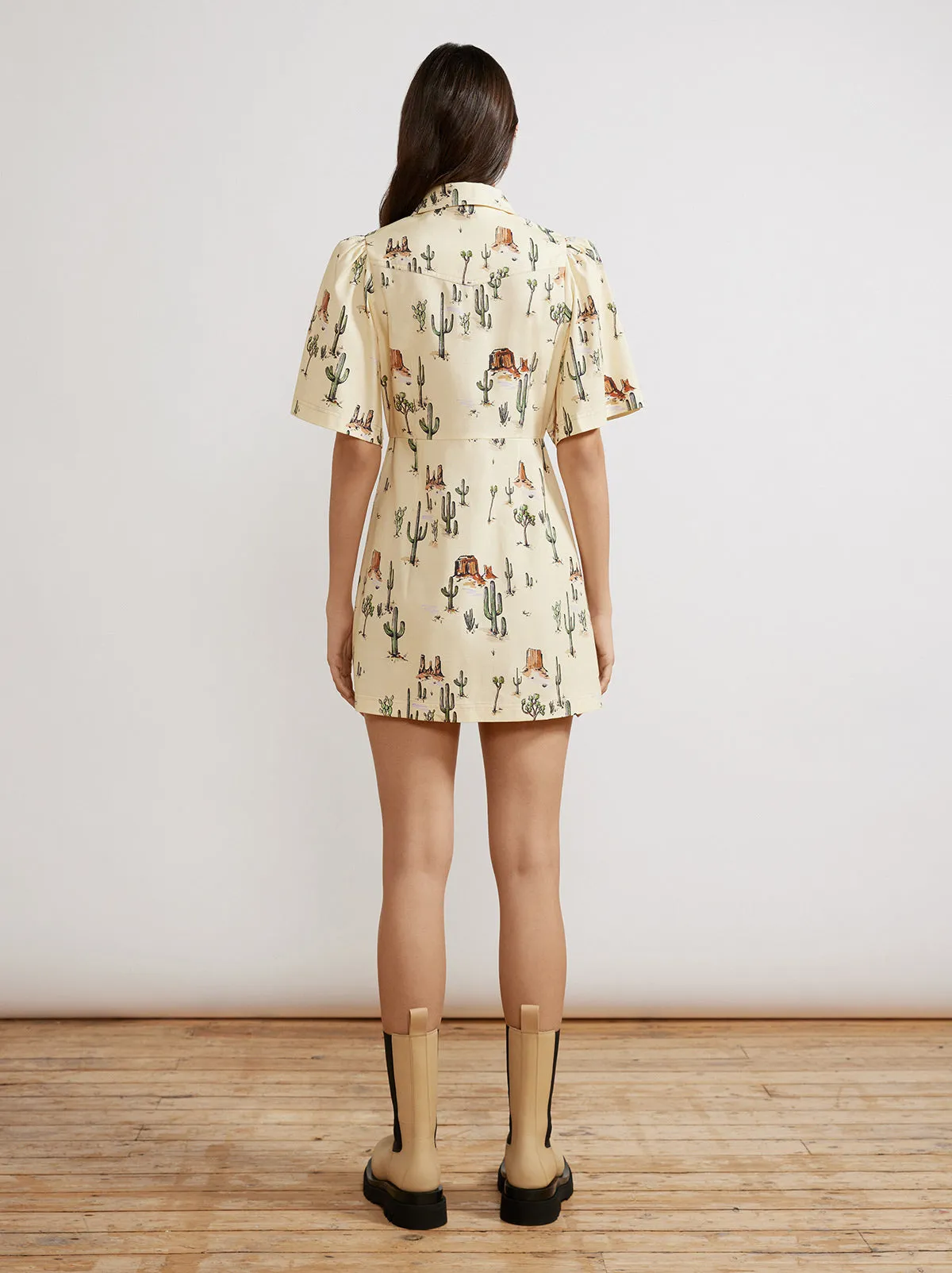 Shania Joshua Tree Print Mini Dress