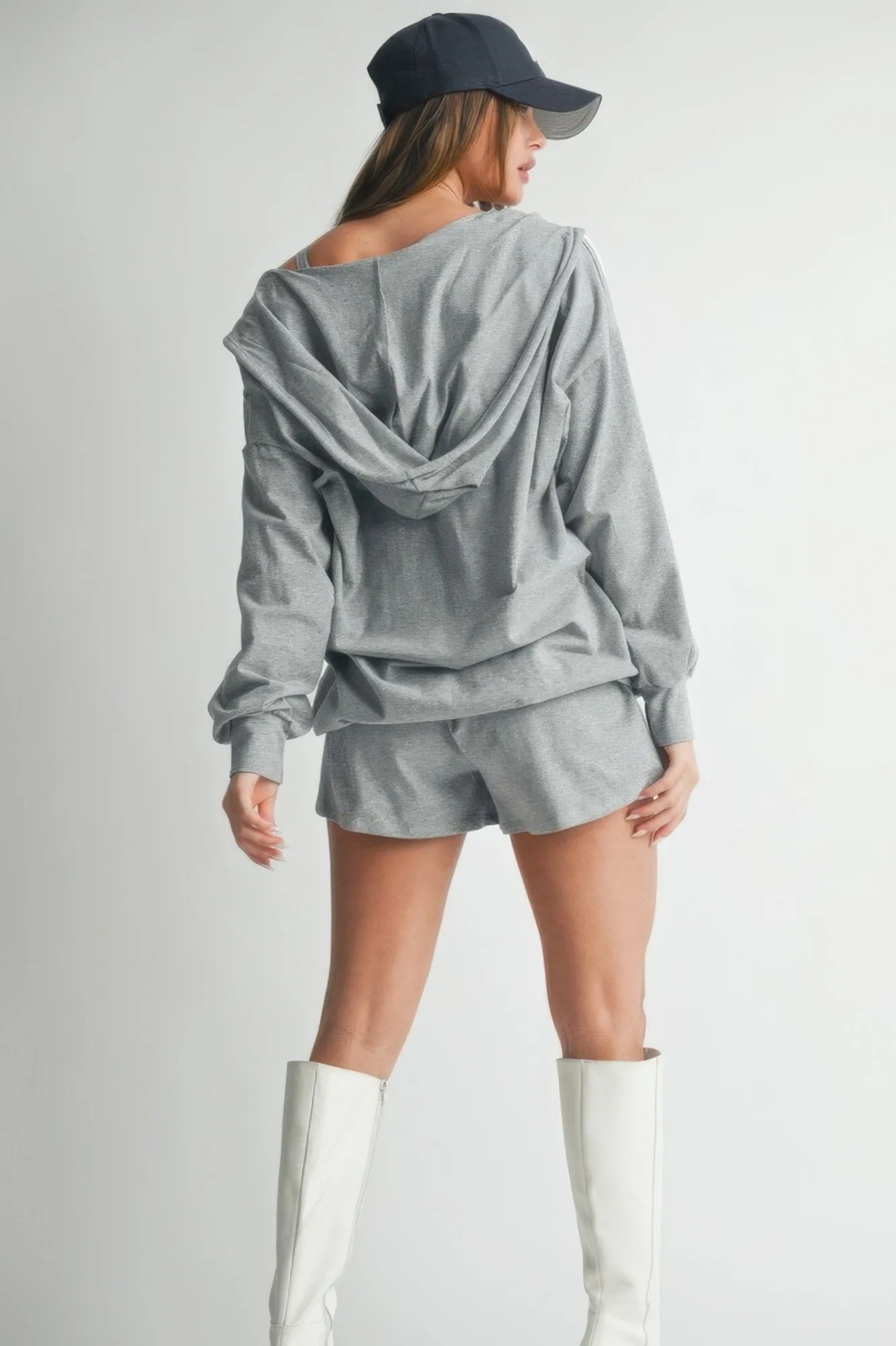 Soft Cotton 3Pc Crop Top Sweater Set
