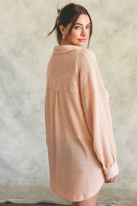 Soft Thermal Knit Shacket Top  *Online Only*