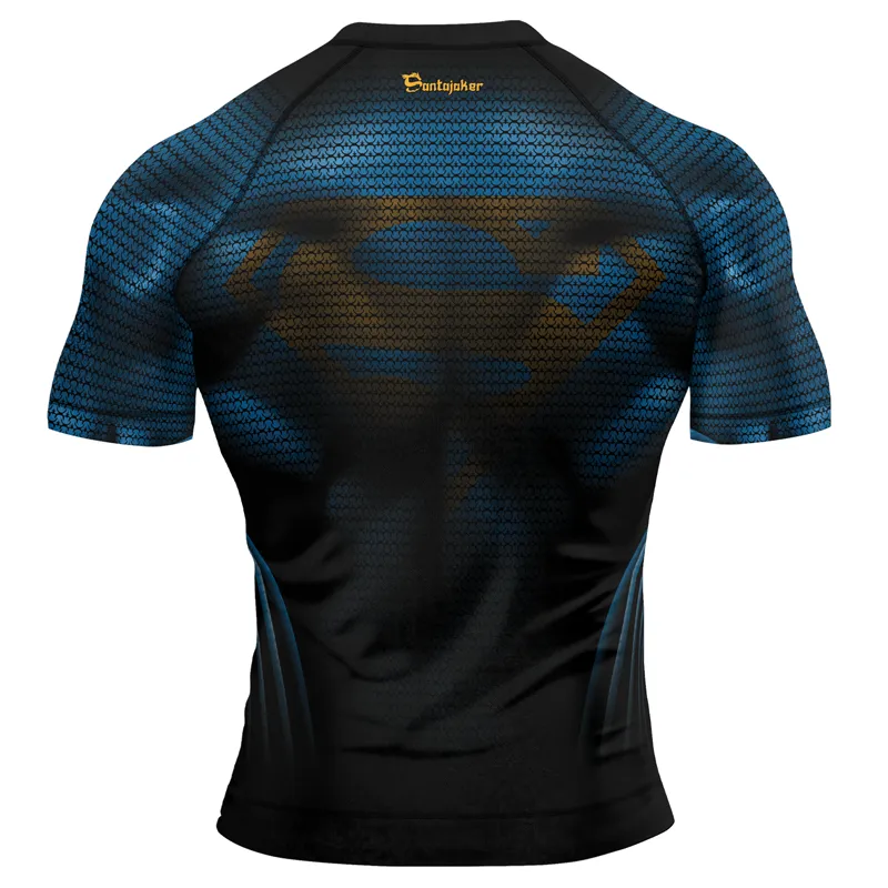 Superman Cosmic Emblem Men's Short Sleeve Rash Guard