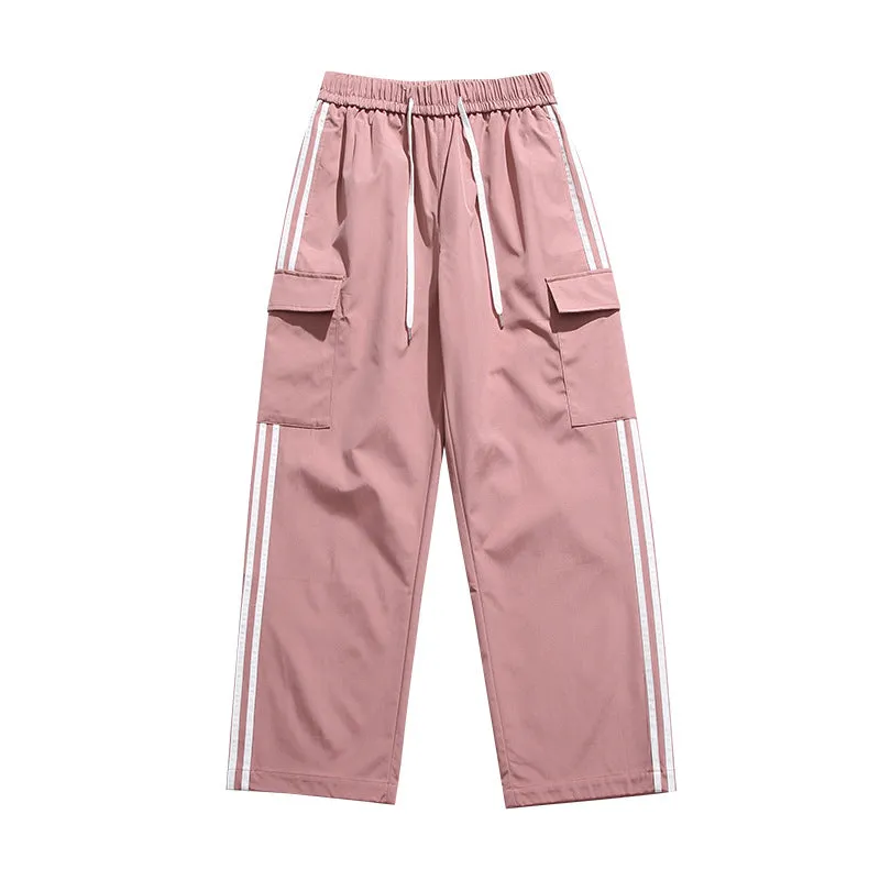 Thin Pocket Casual Straight-leg Loose Cargo Pants