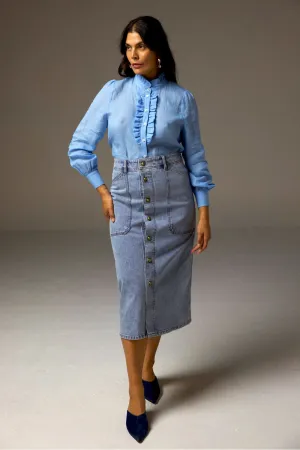 Typify Skirt / Washed Denim