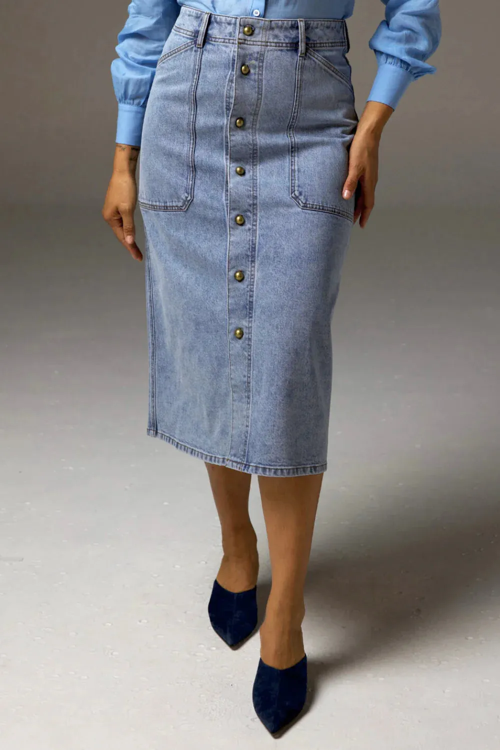 Typify Skirt / Washed Denim