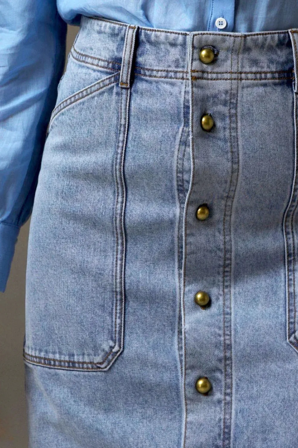 Typify Skirt / Washed Denim