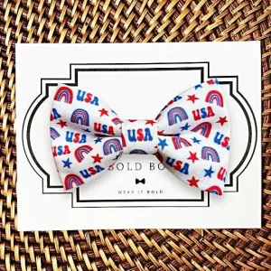 USA Bow Tie for Dog Collar or Cat Collar