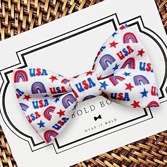 USA Bow Tie for Dog Collar or Cat Collar