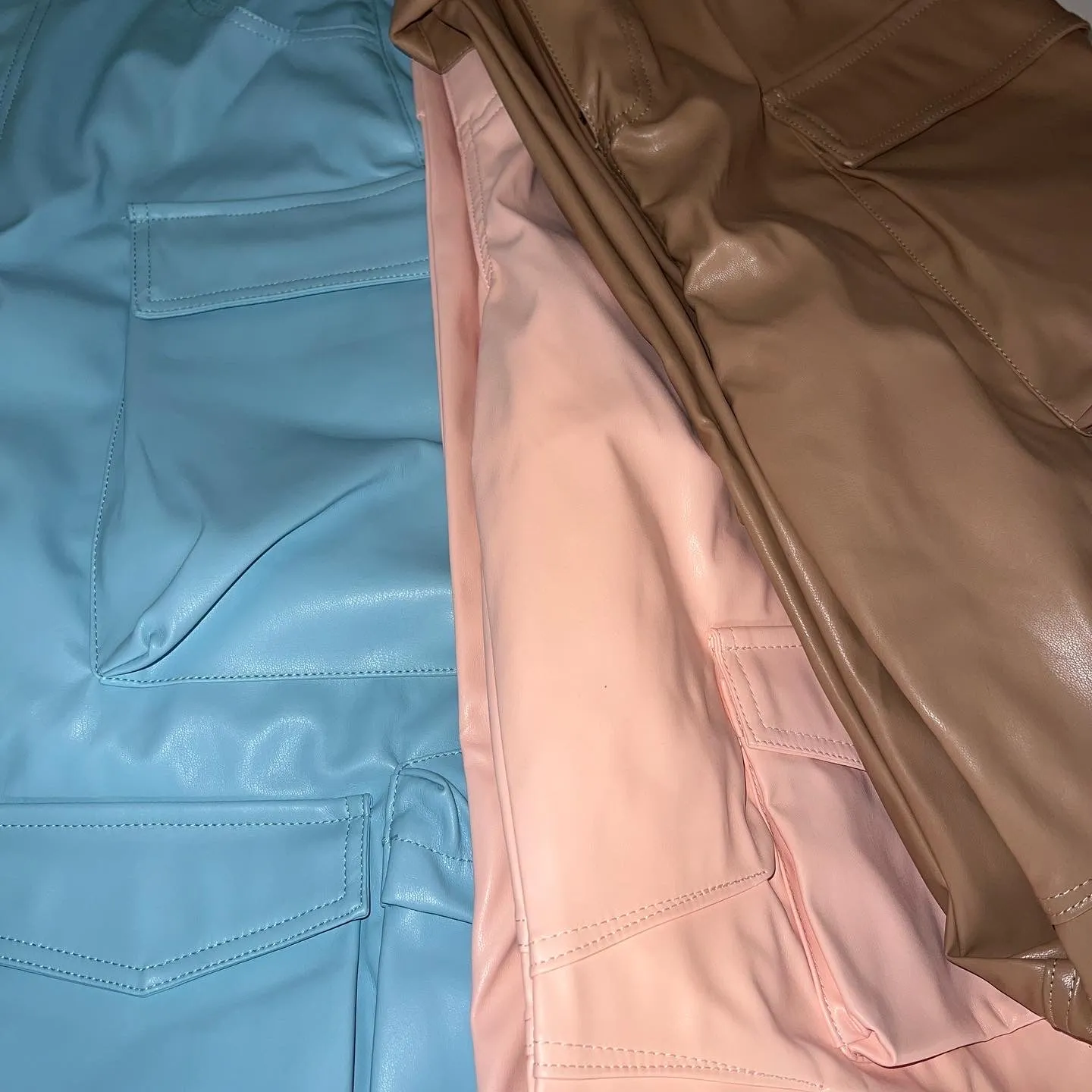 Vegan Leather CARGO Pants