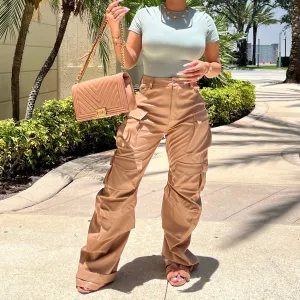 Vegan Leather CARGO Pants