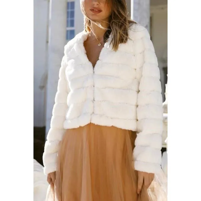 Winter White Faux Fur Jacket