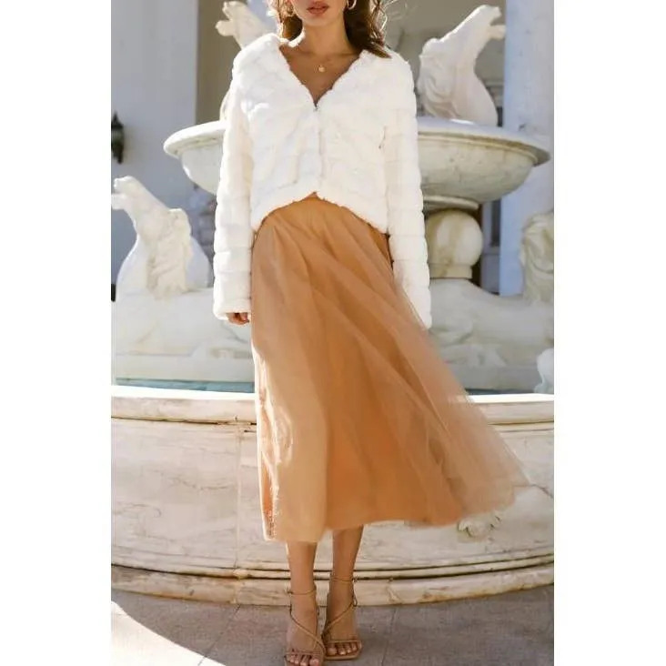 Winter White Faux Fur Jacket